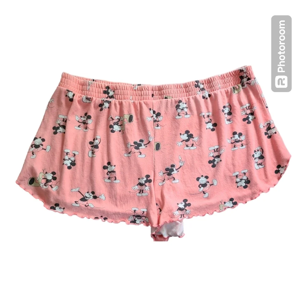Disney 2X sleepwear Mickey Mouse shorts‎ washed coral - Picture 2 of 6